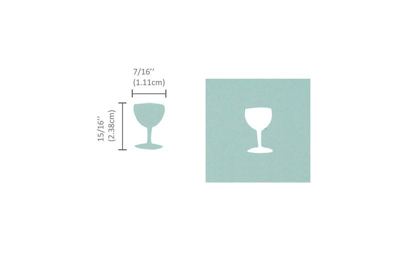 BiraBira Bira Craft 1 inch Wine Glass Lever Action Craft Punch for Paper Crafting Scrapbooking - Image 2